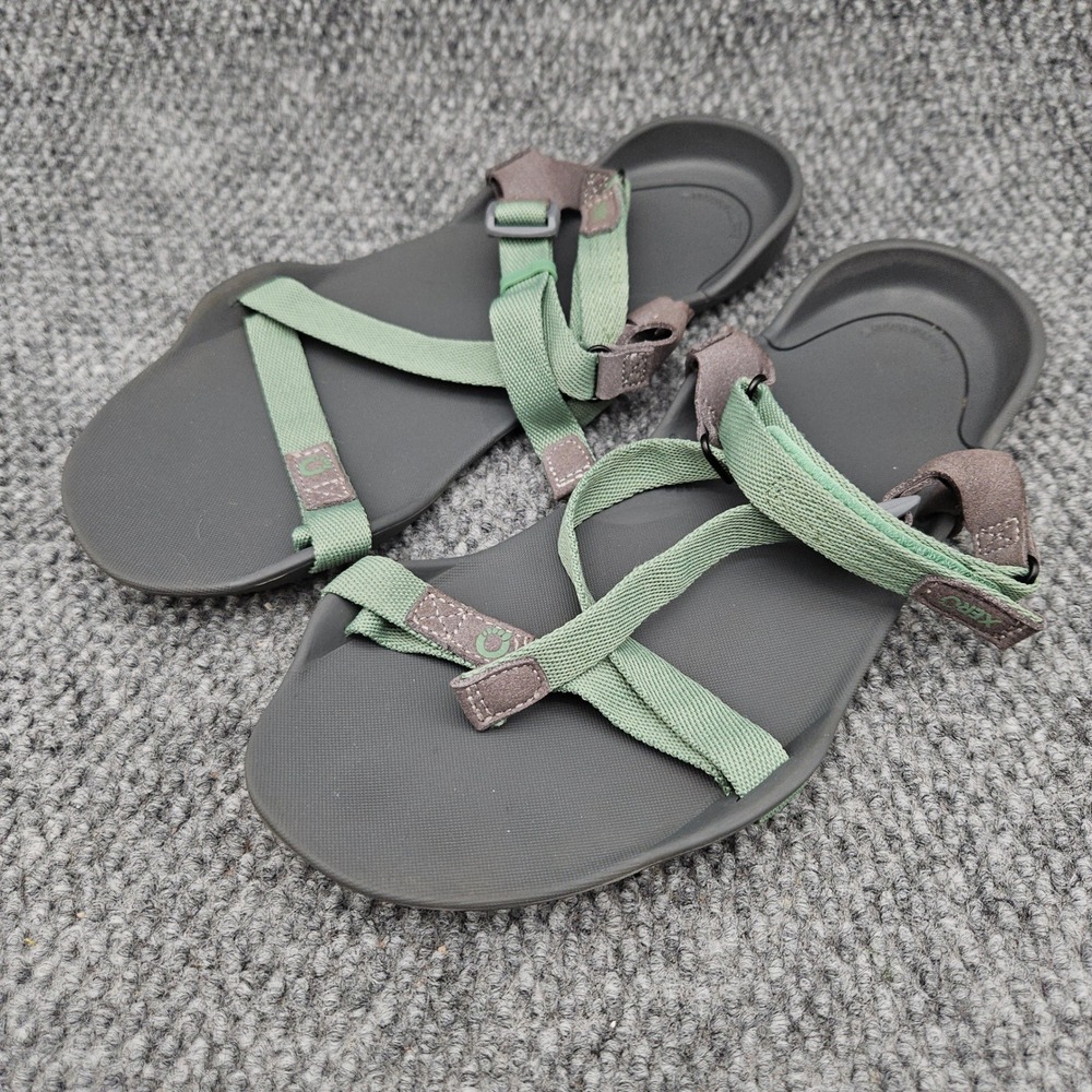 Xero Shoes Women's 10 Green Z-Trail EV Barefoot Sandals Hiking Minimalist Trail